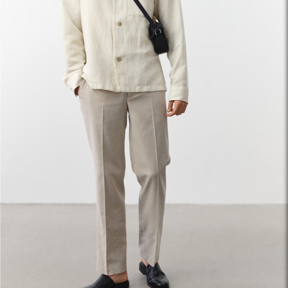 H&M Slim Fit Linen Dress Pants